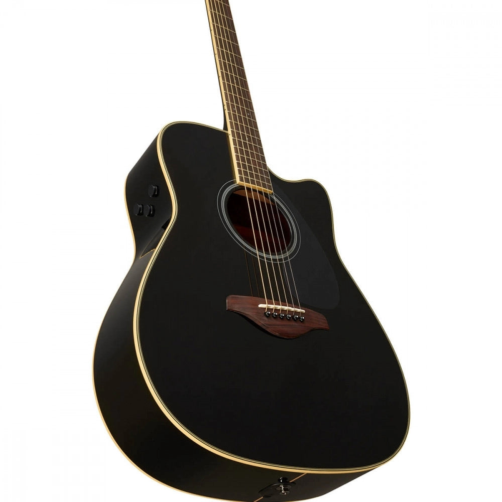 Yamaha FGC-TA Black Trans Acoustic Guitar