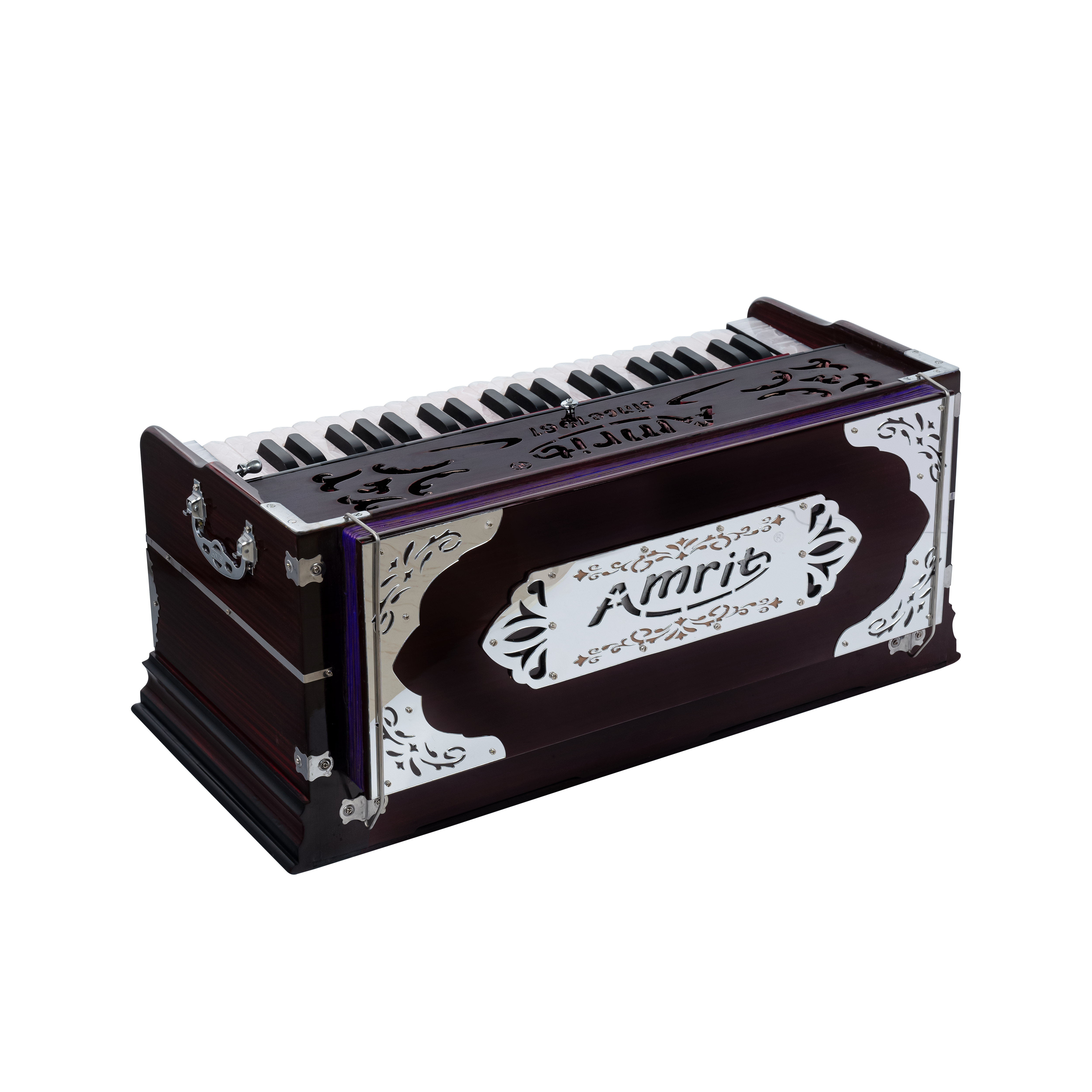 AMRIT® ( KS9S ) 9-Stopper Standard Harmonium with 42 keys -with Right Coupler-Multiy below,(Bass-Male) With Padded Bag