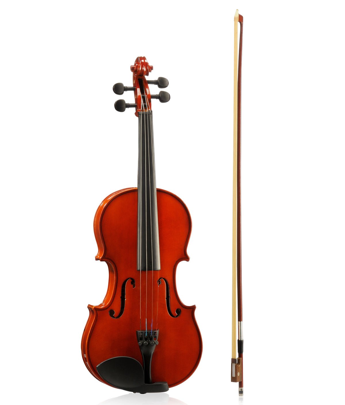 KAPS KV001 Violin – Hardwood Pegs, Chinrest, Aluminum Tailpiece & Bow – Normal Colour