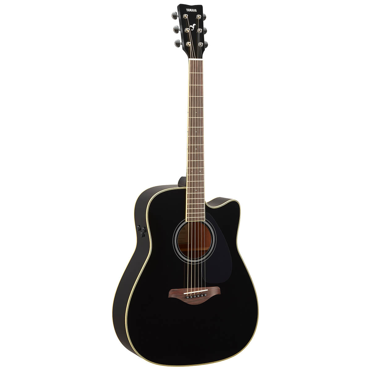 Yamaha FGC-TA Black Trans Acoustic Guitar
