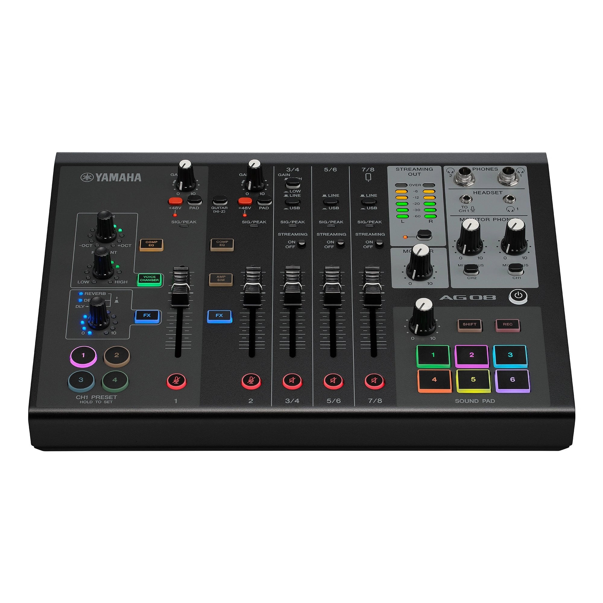 Yamaha AG08 (Black) Live Streaming Mixer
