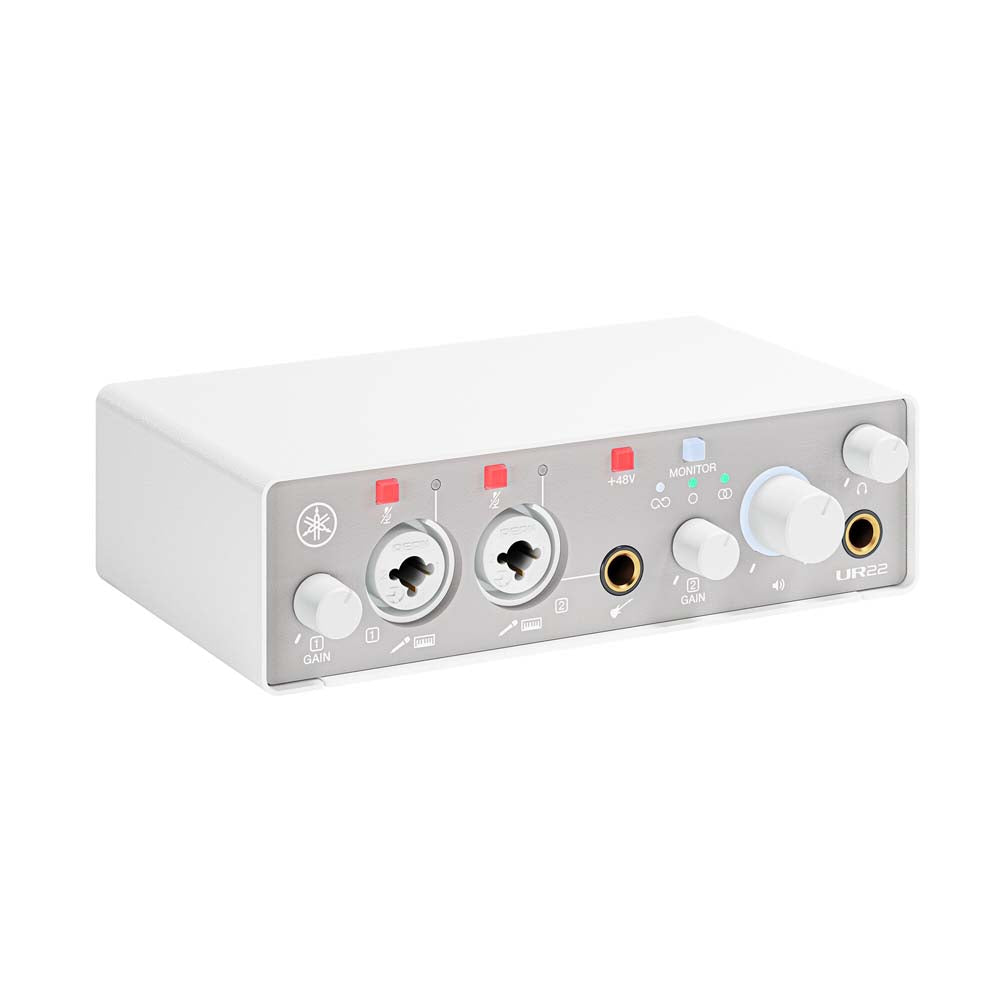 Yamaha UR22MK3 B USB Audio Interface – 2x2 Recording Interface with Dual D-PRE Mic Preamps (White)