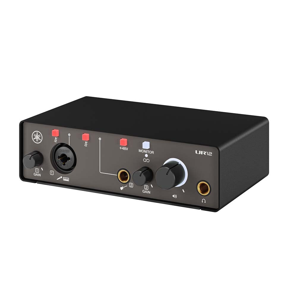 Yamaha UR12MK3 W USB Audio Interface – 2-In/2-Out Studio Interface with D-PRE Mic Preamp Black