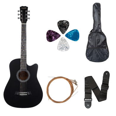 Dolphin DT-1C Cutaway Acoustic Guitar – Black Finish