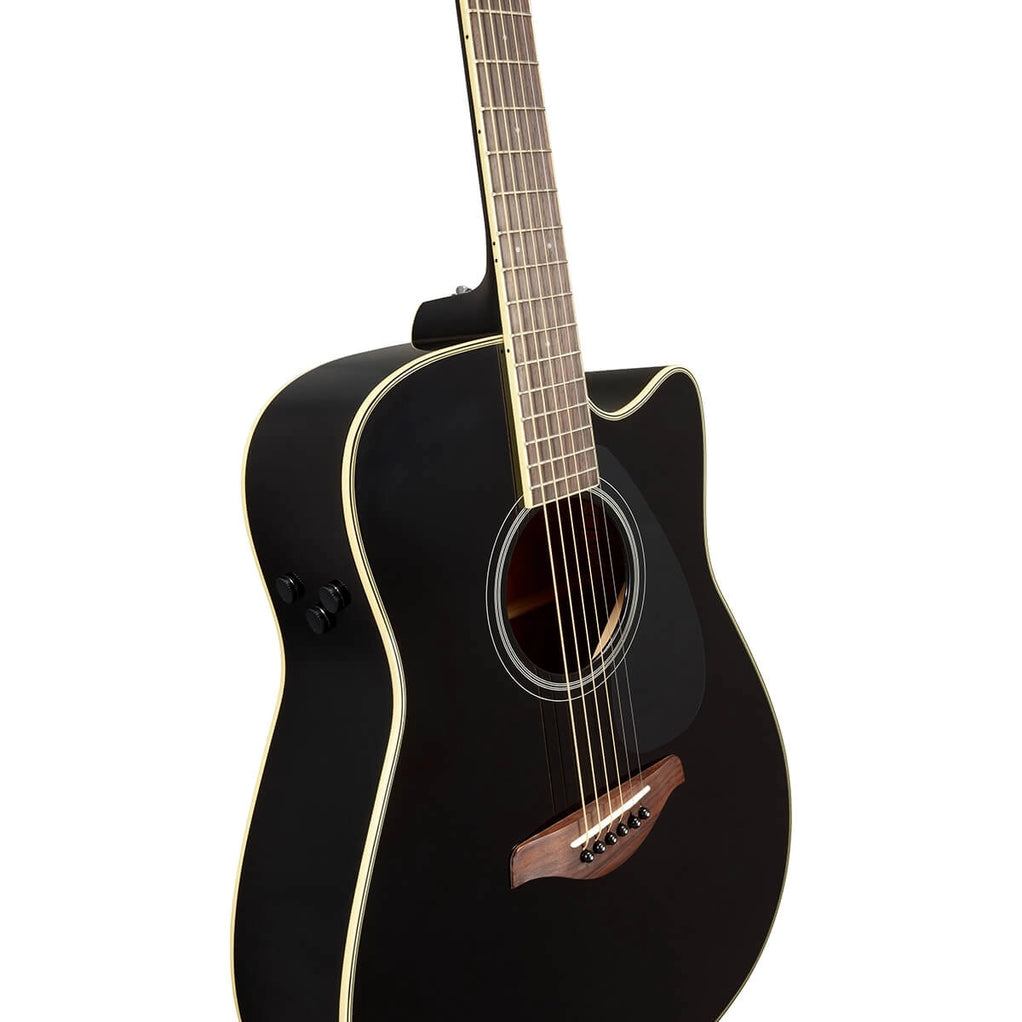 Yamaha FGC-TA Black Trans Acoustic Guitar