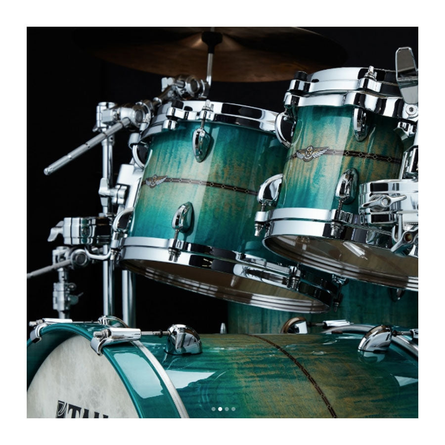 TAMA STAR Maple 22" 7-Piece Shell Pack (RECB – Emerald Sea Curly Maple Burst)