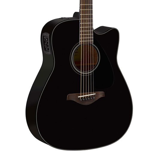 Yamaha FGX800C Black Acoustic-Electric Guitar – Solid Spruce Top Cutaway Dreadnought Guitar