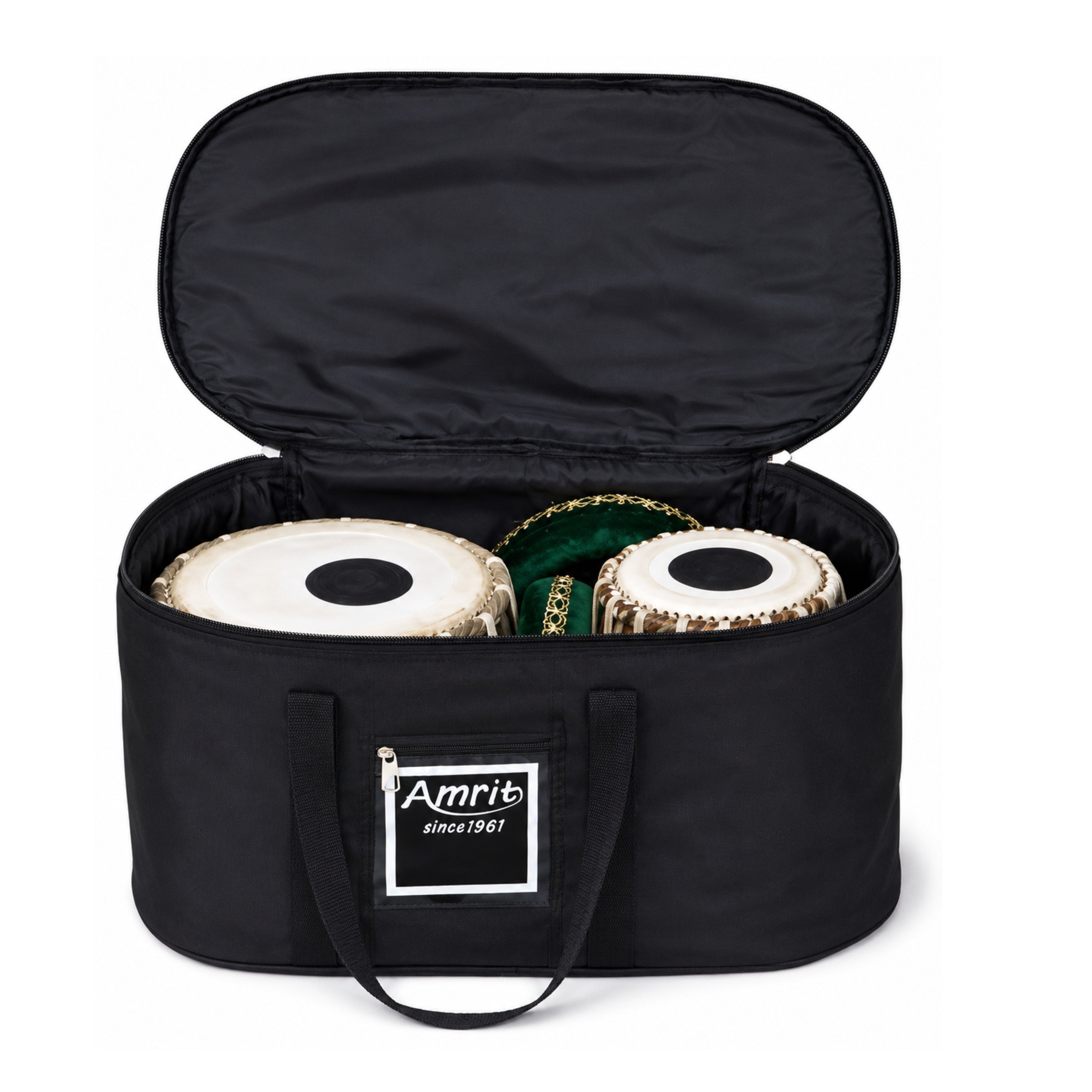 Amrit Steel Tabla Set – Complete Tabla Set with Protective Bag, Tuning Hammer & Bino