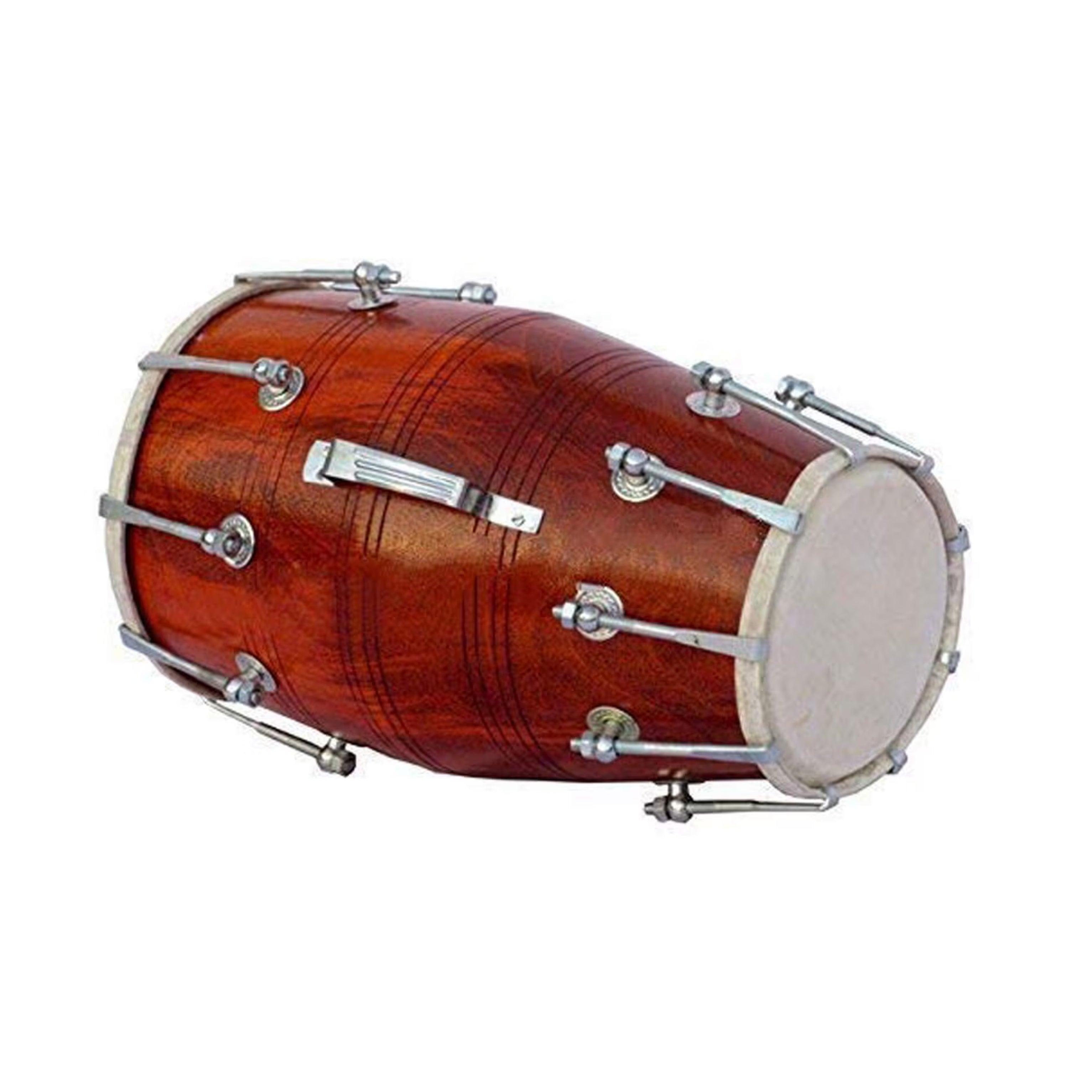 Handcrafted Wooden Dholak – Traditional Indian Musical Instrument Crafted with Premium Quality Wood and Authentic Artistry