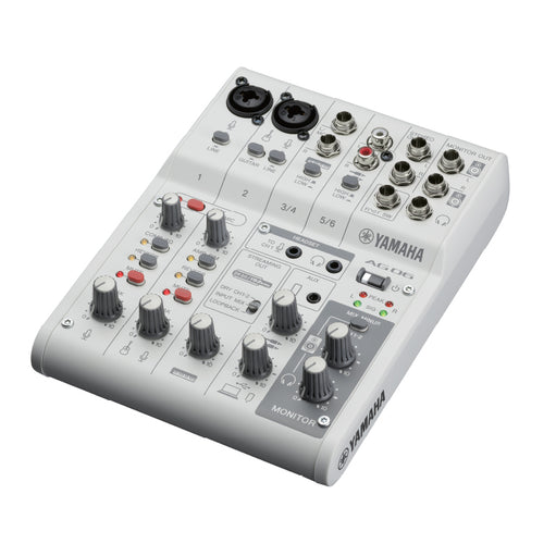 Yamaha AG06MK2 Live Streaming Mixer White
