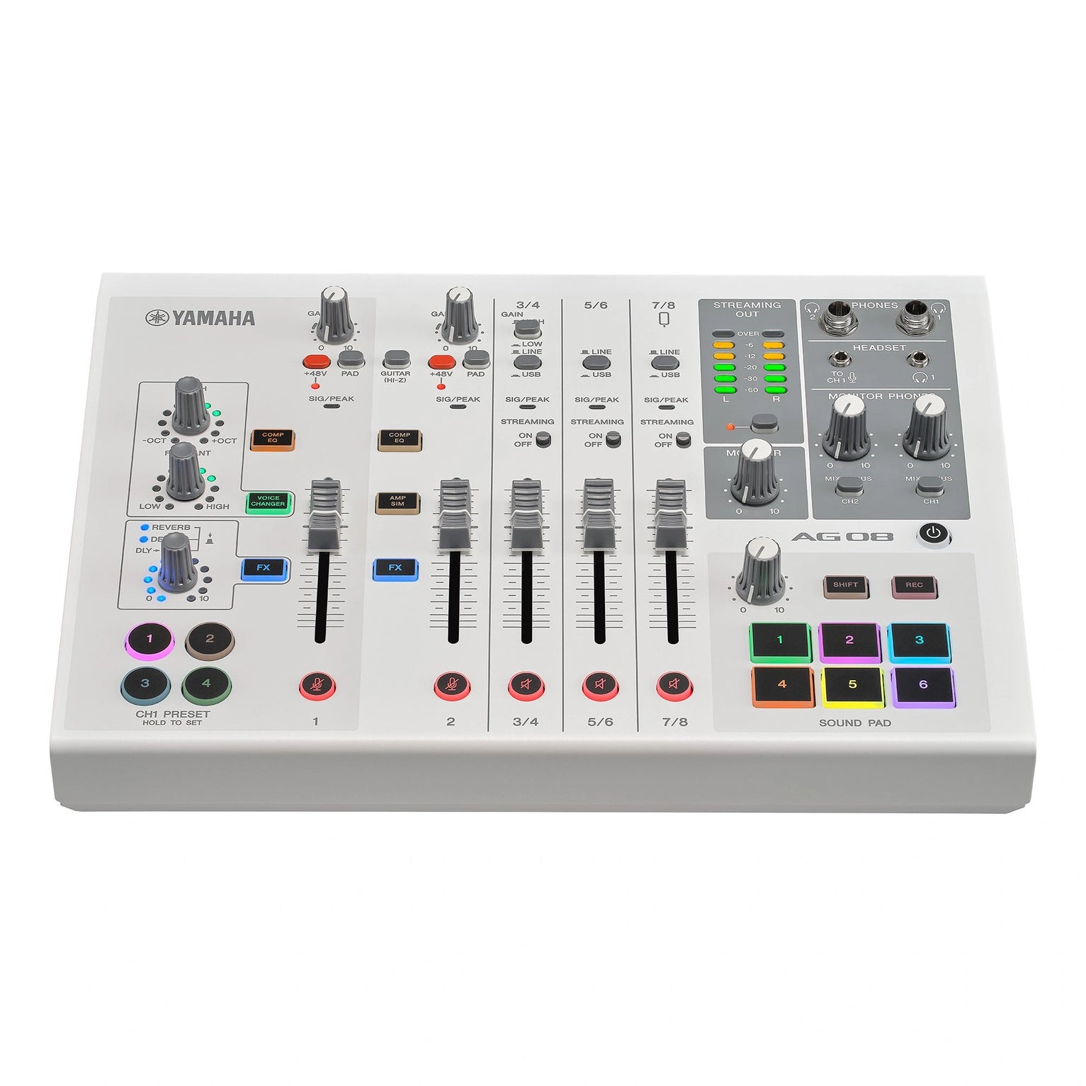 Yamaha AG08 (White) Live Streaming Mixer