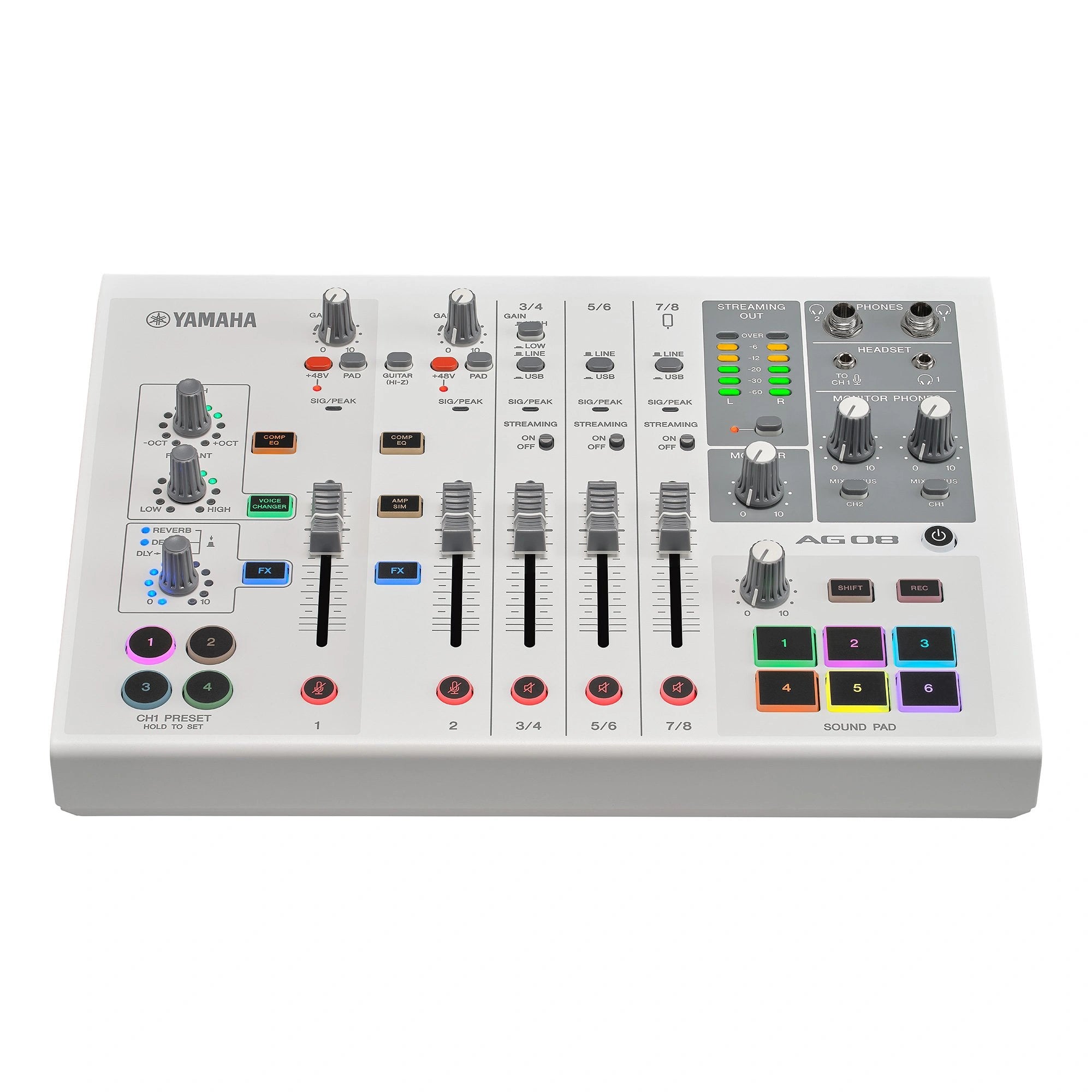 Yamaha AG08 (White) Live Streaming Mixer
