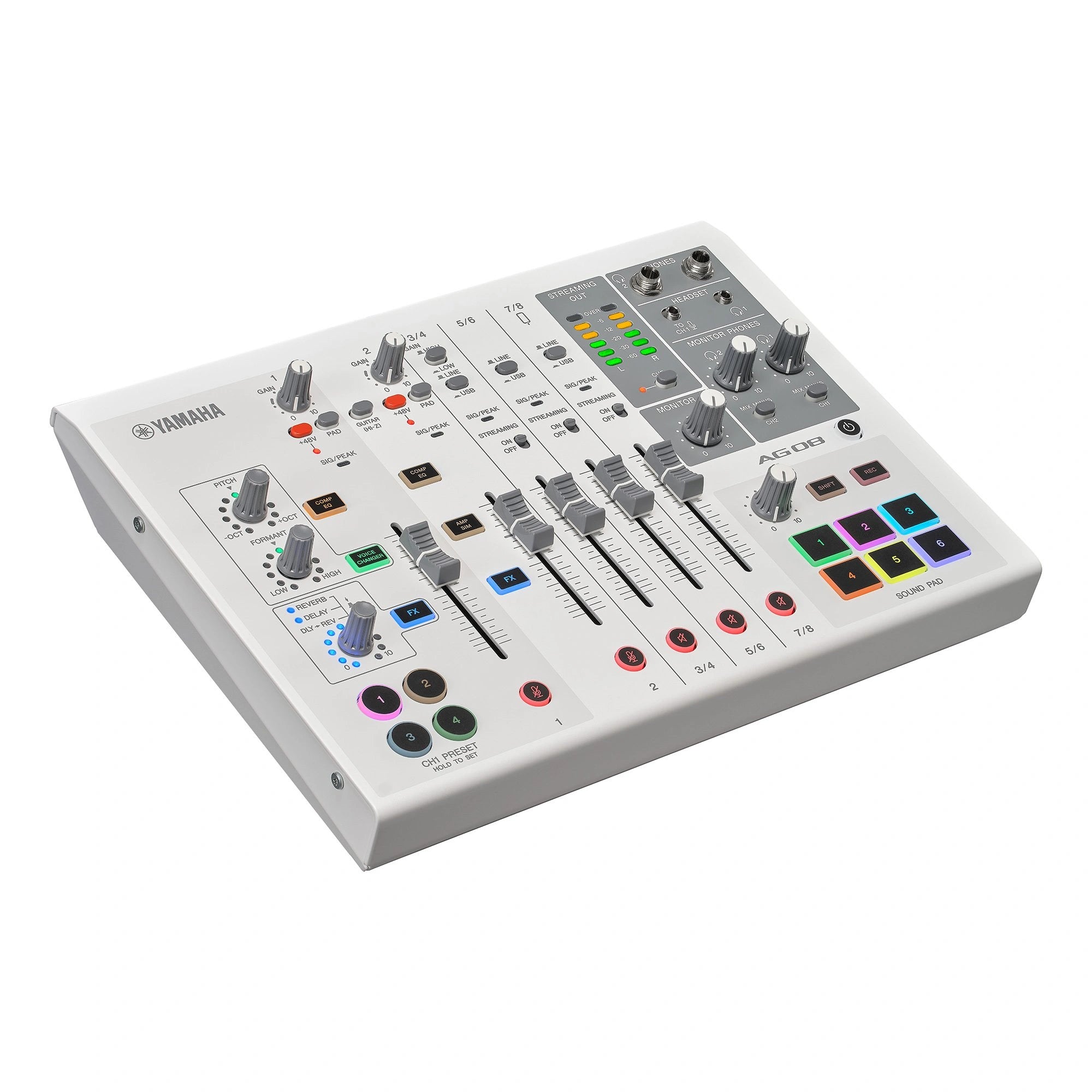 Yamaha AG08 (White) Live Streaming Mixer