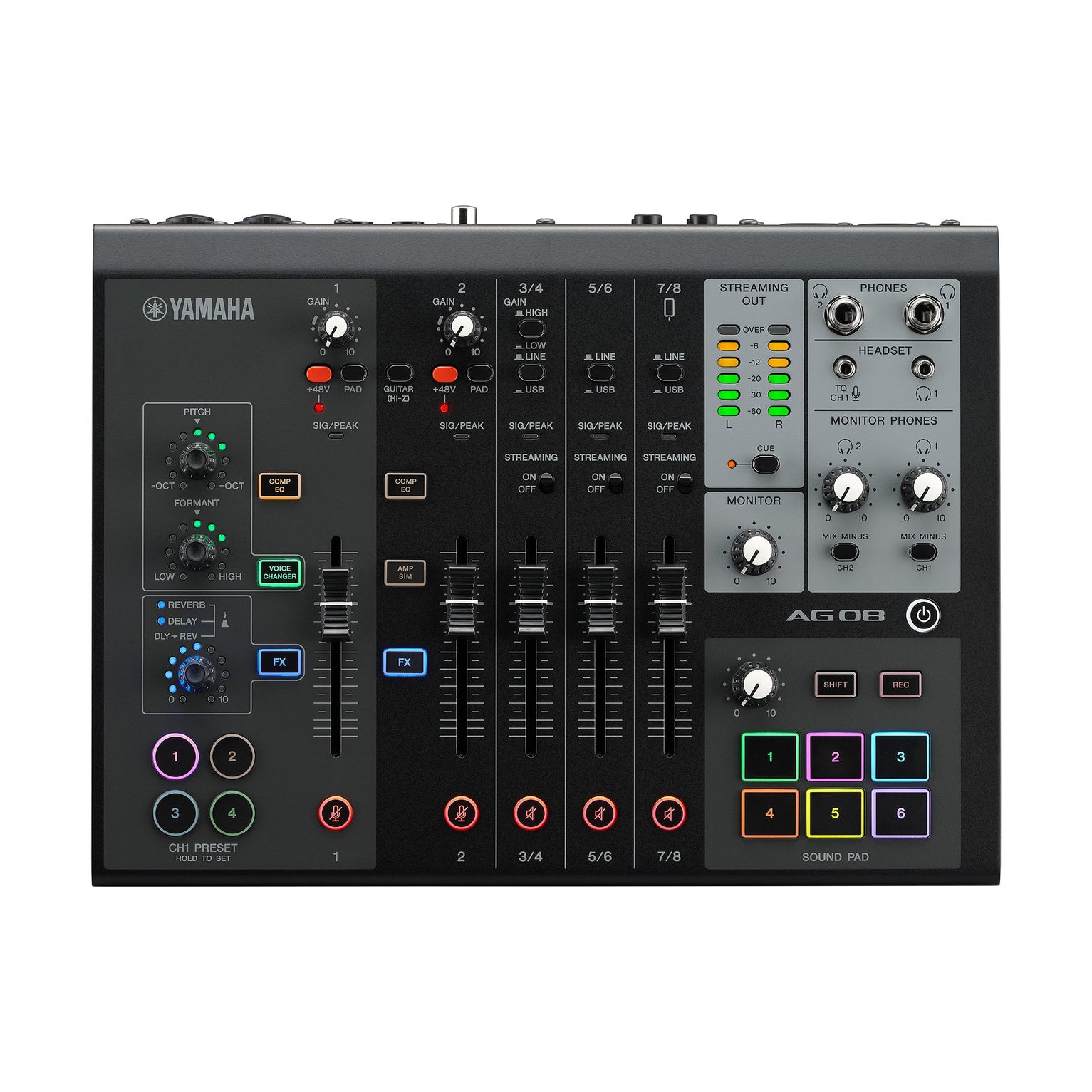 Yamaha AG08 (Black) Live Streaming Mixer