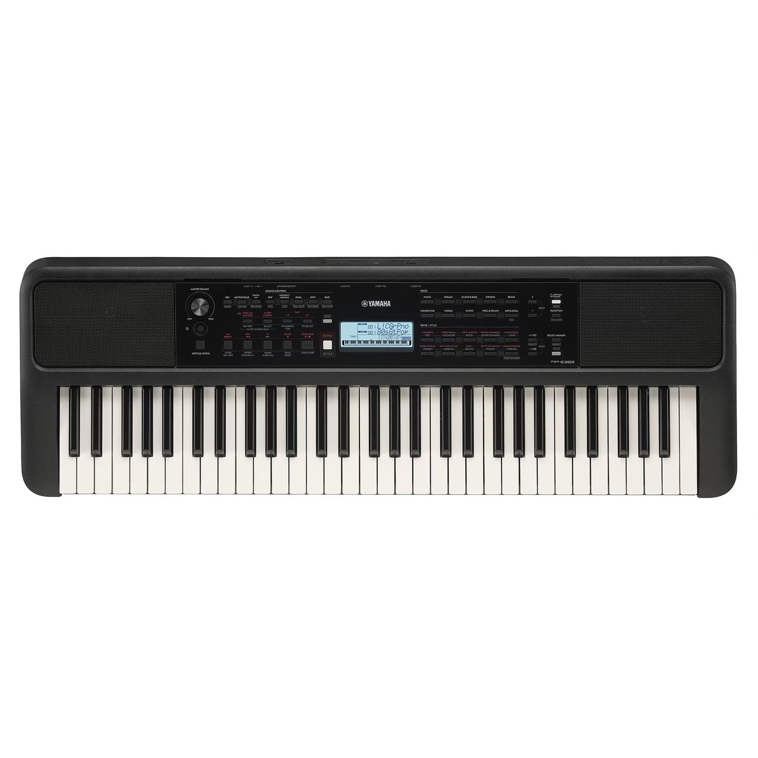 Yamaha PSR-E383 Portable Keyboard – 61 Keys with Power Adaptor Included
