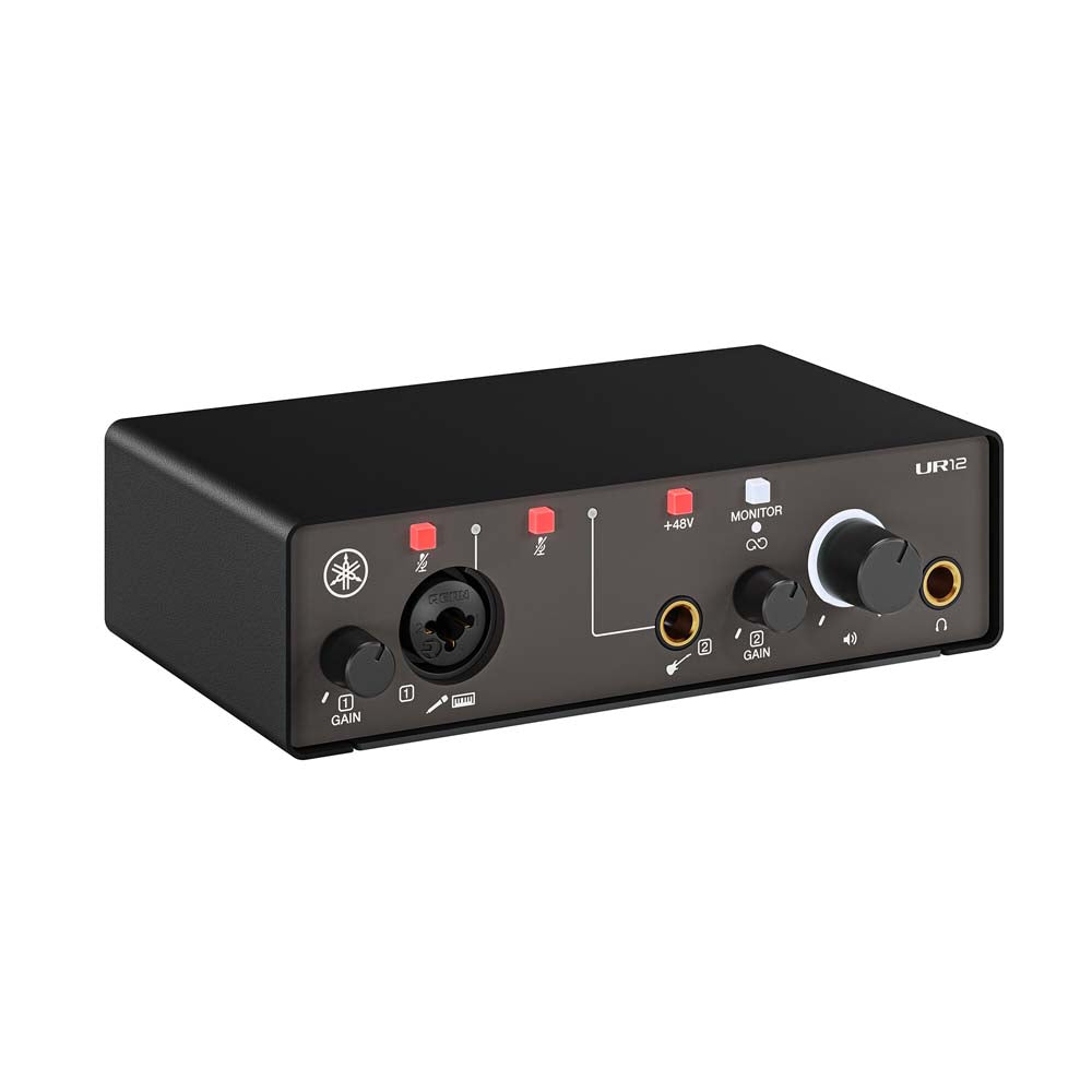 Yamaha UR12MK3 W USB Audio Interface – 2-In/2-Out Studio Interface with D-PRE Mic Preamp Black