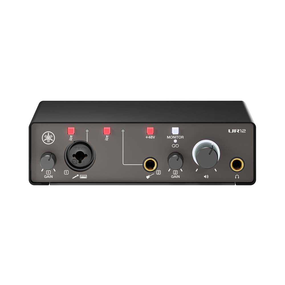 Yamaha UR12MK3 W USB Audio Interface – 2-In/2-Out Studio Interface with D-PRE Mic Preamp Black