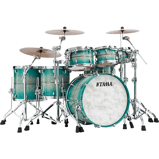 TAMA STAR Maple 22" 6-Piece Shell Pack (ECB – Emerald Sea Curly Maple Burst)